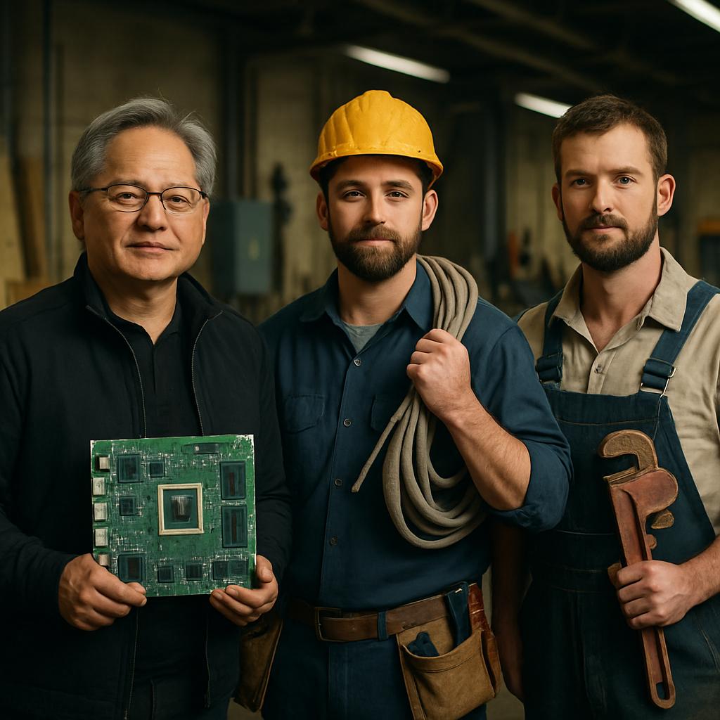 Nvidia CEO: Demand for electricians, plumbers, and other skilled trades will grow in “every” country due to the development of neural networks. From silicon to sockets: how neural networks translate into hands-on work