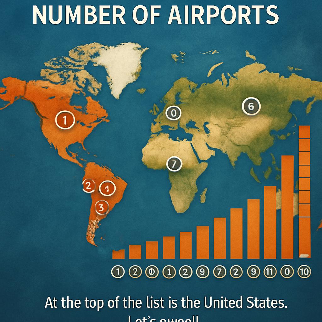 Which countries lead in terms of the number of airports: infographic. Final thoughts and an invitation