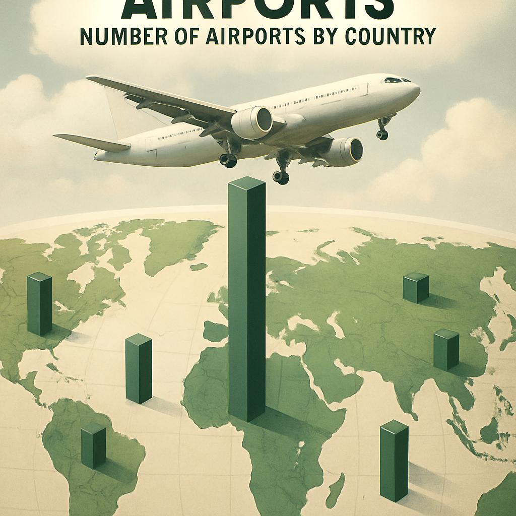 Which countries lead in terms of the number of airports: infographic. Case study: why the United States tops the list