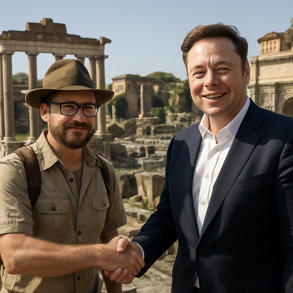 Elon Musk donated a million dollars to protect ancient Roman archaeological sites.. Public-private partnerships that work Elon Musk donated a million dollars to protect ancient Roman archaeological sites.. Public-private partnerships that work
