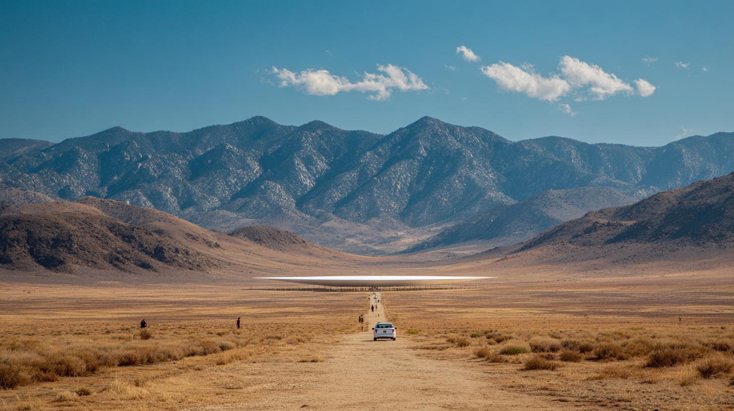 A grand art installation has opened in the Nevada desert, taking half a century and $40 million to create.. Where it sits: the geography of meaning