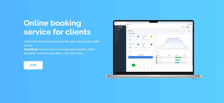 Online booking service for clients