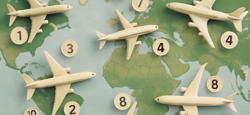 Which countries lead in terms of the number of airports: infographic